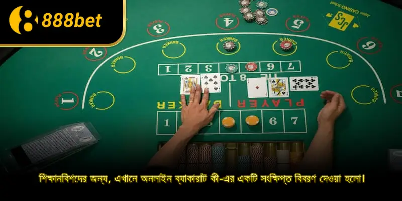 শিক্ষানবিশদের জন্য, এখানে অনলাইন ব্যাকারাট কী-এর একটি সংক্ষিপ্ত বিবরণ দেওয়া হলো।