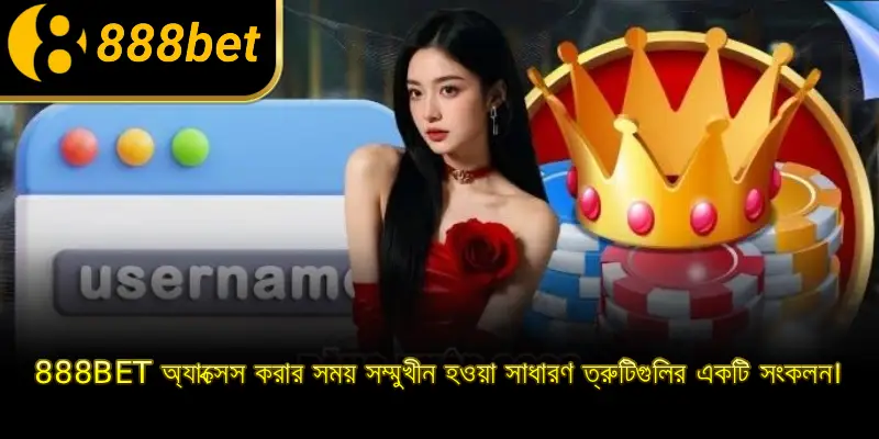 888BET অ্যাক্সেস করার সময় সম্মুখীন হওয়া সাধারণ ত্রুটিগুলির একটি সংকলন।
