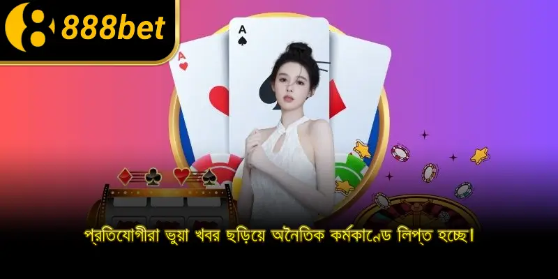 প্রতিযোগীরা ভুয়া খবর ছড়িয়ে অনৈতিক কর্মকাণ্ডে লিপ্ত হচ্ছে।